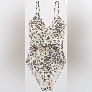 Aerie Leopard Wrap One
Piece Swimsuit